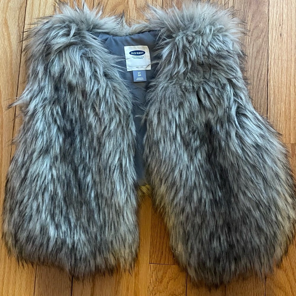 Faux fur vest, toddler